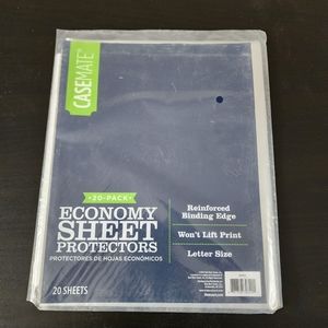 3/12 ● NWT Casemate economy sheet protectors 20 sheets